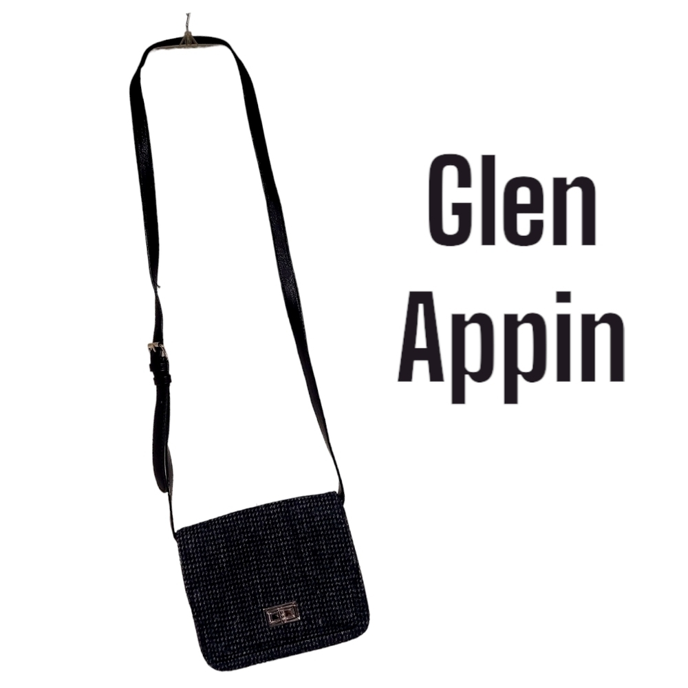 Glen Appin Harris tweed purse Black crossbody
